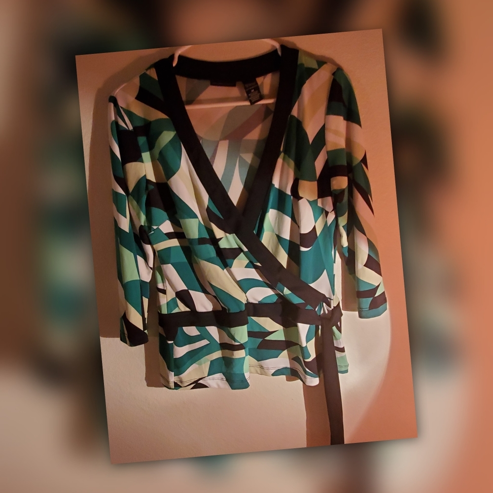 Faux wrap blouse